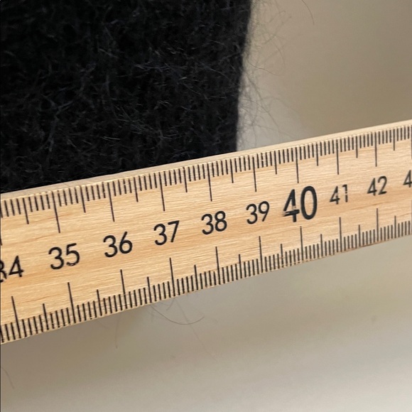 Maje - Wool Mohair Blend Puffer Sleeve Cardigan Sweater Black 2 - Picture 13 of 13